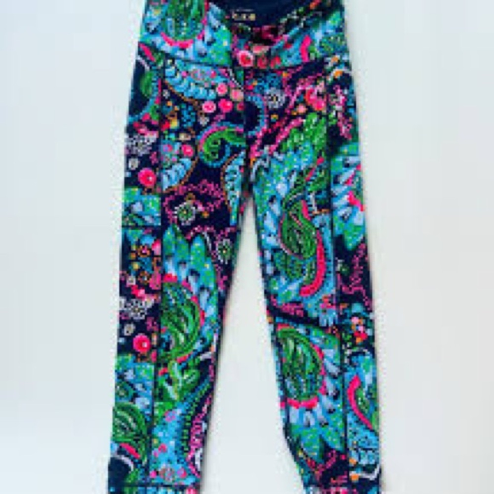 Lilly Pulitzer NWOT Vibrant Patterned Leggings size M